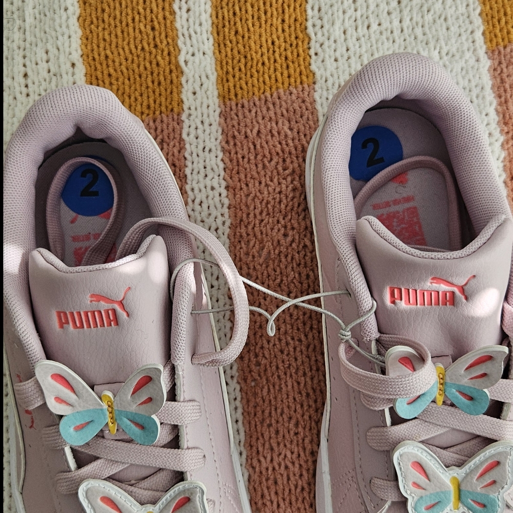 Puma Kids Pink Butterfly Sneakers - Picture 12 of 12